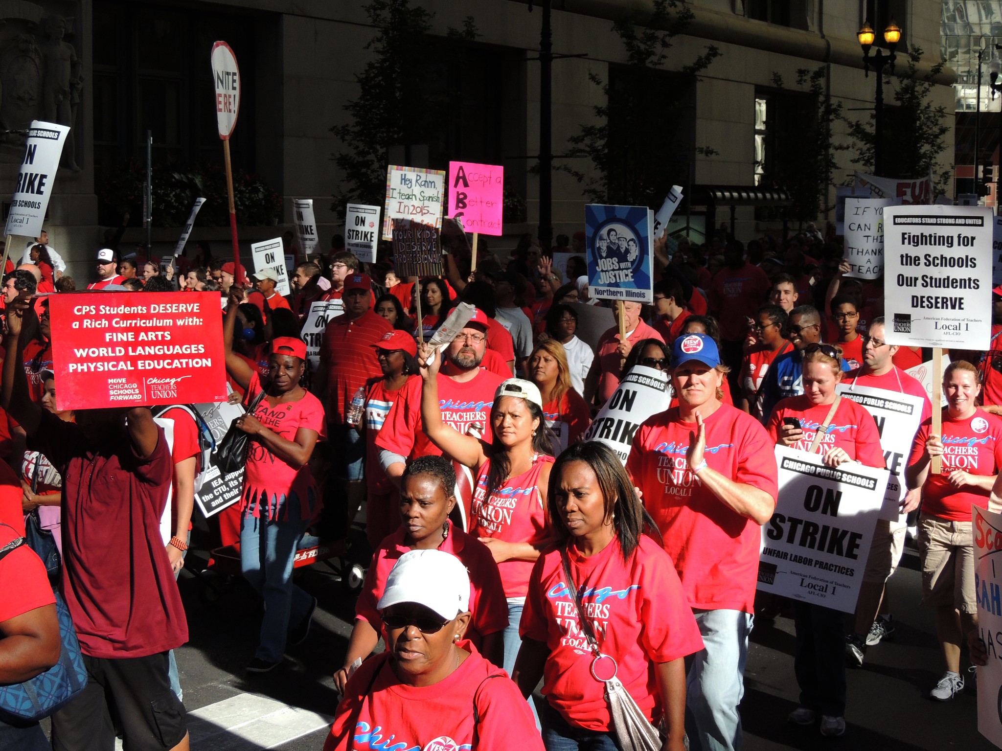 Chicago teachers on strike